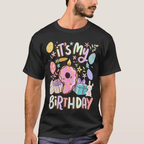 Kids Its My 9 Birthday Easter Donut Holiday Bunny T_Shirt