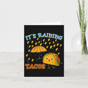 Kids Its Raining Taco-shirt Mexican Boy Funny Cinc Card