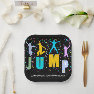Kids Jump & Play Trampoline Birthday Bash Paper Plates