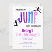 Kid's Jump Trampoline Park Birthday Party Invitation (Front)
