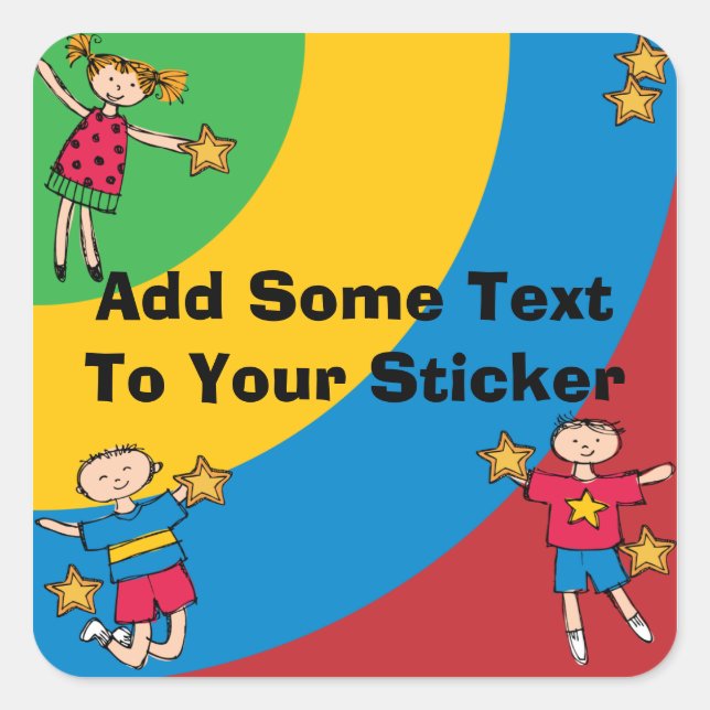 Kids Jumping Stickers (Front)