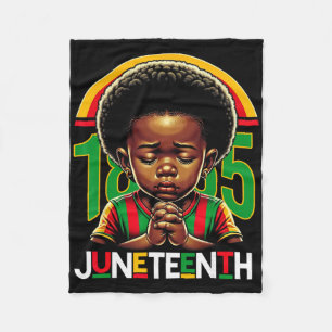 Kids Juneteenth Prince 1865 Black History Month To Fleece Blanket