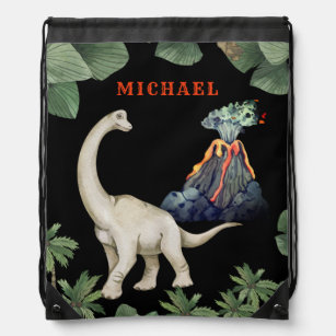 Kid's Jungle Dinosaur Boy's Drawstring Bag