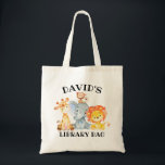 Kids Jungle Safari Animals Cute Library Tote Bag<br><div class="desc">Kids Jungle Safari Animals Cute Library</div>