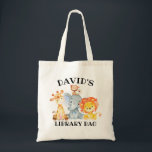 Kids Jungle Safari Animals Cute Library Tote Bag<br><div class="desc">Kids Jungle Safari Animals Cute Library</div>