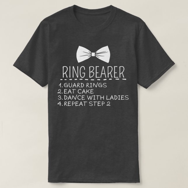 Kids Junior Wedding Party Kids Ring Bearer  T-Shirt (Design Front)