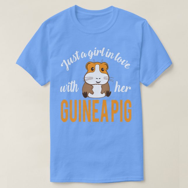 Kids Just A Girl in Love with her Guinea Pig litte T-Shirt (Design Front)