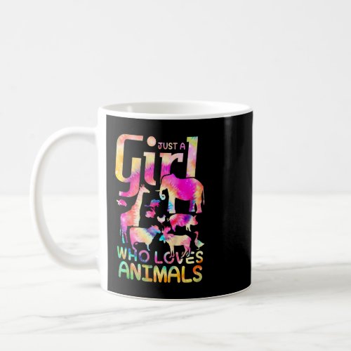 Kids Just A Girl Who Loves Farm Animals Retro Live Coffee Mug
