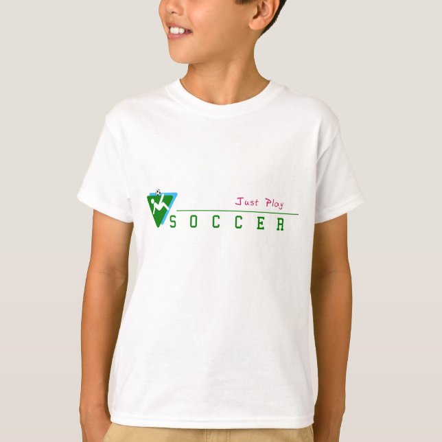 Kids Just Play Soccer T-Shirt (Front)