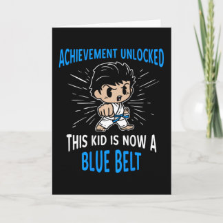 Kids Karate Student Blue Belt Award T Shirt Gift  Card