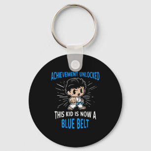 Kids Karate Student Blue Belt Award T Shirt Gift Keychain