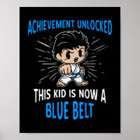 Kids Karate Student Blue Belt Award T Shirt Gift 