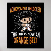 Kids Karate Student Orange Belt Award T Shirt Gift
