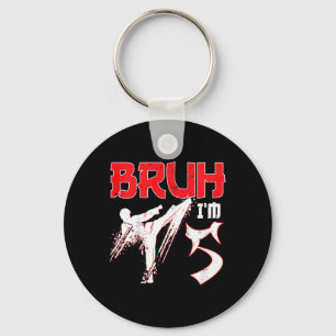 Kids Karate Taekwondo 5 Years Old Birthday Martial Keychain