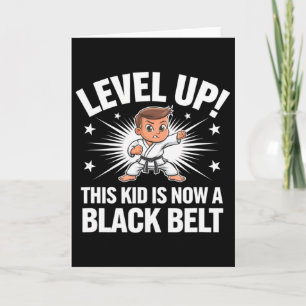 Kids Karate Uniform Black Belt Award T Shirt Desig Card