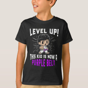 Kids Karate Uniform Purple Belt Award T Shirt Gift