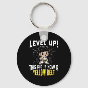 Kids Karate Uniform Yellow Belt Award T Shirt Gift Keychain