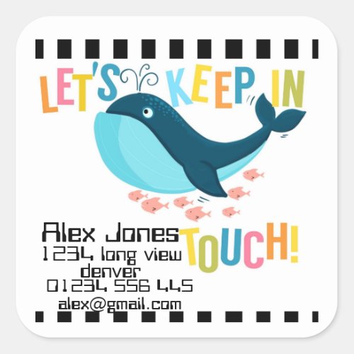 KIds keep in touch KIT Square Sticker