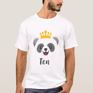 Kids Kids 10 Years Old 10Th Birthday Panda Unicorn T-Shirt