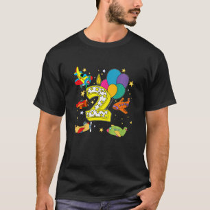 Kids Kids 2nd Birthday Boys Airplane Pilot 2 Years T-Shirt