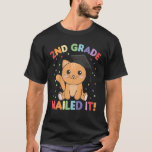 Kids Kids 2nd Grade Nailed It Cat Graduation T-Shirt