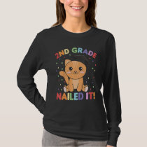 Kids Kids 2nd Grade Nailed It Cat Graduation T-Shirt