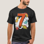 Kids Kids 7th Birthday 7 Years With Dino And Dinos T-Shirt
