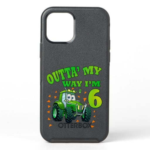 Kids Kids Birthday 6 Year Old Green Farm Truck Tra OtterBox Symmetry iPhone 12 Pro Case