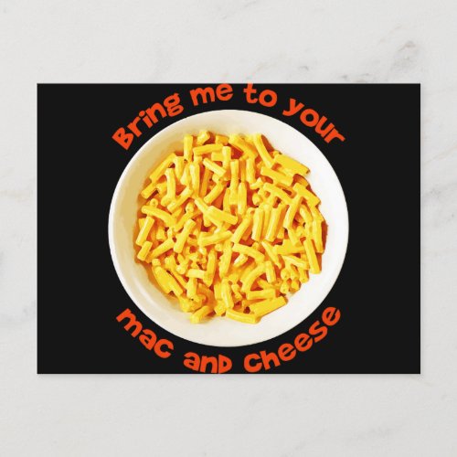 Kids Kids Bring Me To Your Mac And Cheese Yummy Invitation Postcard