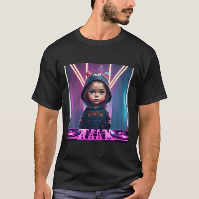 Kids Kids DJ Disk Jockey Fun Children's EDM Christ T-Shirt (Front)