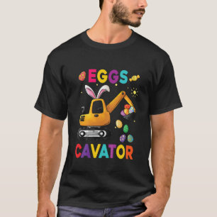 Kids Kids Eggscavator Happy Easter Funny Excavator T-Shirt
