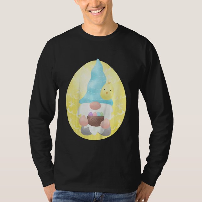 Kids Kids Gnome Easter Outfit Easter Basket Egg Hu T-Shirt (Front)