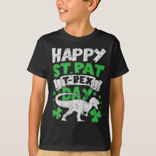 Kids Kids Happy St Pat Trex Day Dino St Patricks D T-Shirt