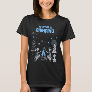 Kids Kids Id Rather Be Camping Boy Girl Dog Camp T-Shirt