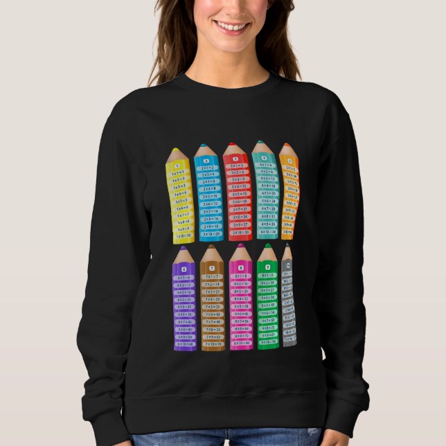 Kids Kids Learning to Calculate Math Multiplicatio Sweatshirt (Front)