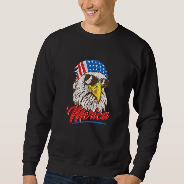 Kids Kids Merica Merica Eagle Screaming Eagle Sweatshirt (Front)