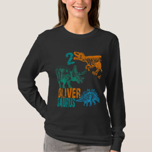 Kids Kids Oliver Saurus 2nd Birthday Boys Rex Bda T-Shirt