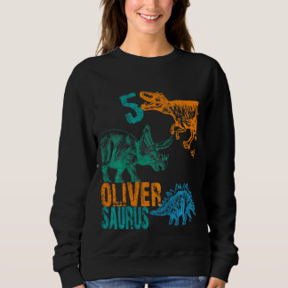 Kids Kids Oliver Saurus 5th Birthday Boys Rex Bda Sweatshirt
