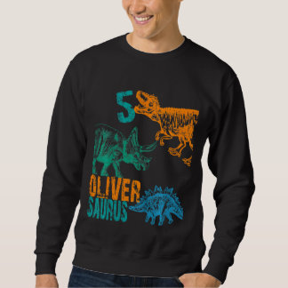 Kids Kids Oliver Saurus 5th Birthday Boys Rex Bda Sweatshirt
