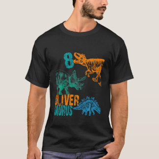 Kids Kids Oliver Saurus 8th Birthday Boys Rex Bda T-Shirt