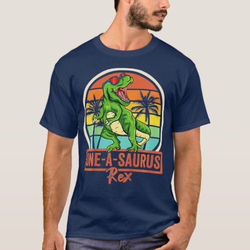 Kids Kids Oneasaurus Birthday  Rex 1 Year Old Dino T_Shirt