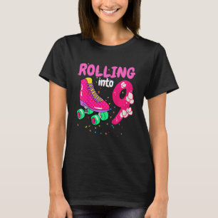 Kids Kids Rolling Into 9 Years Let's Roll Roller S T-Shirt