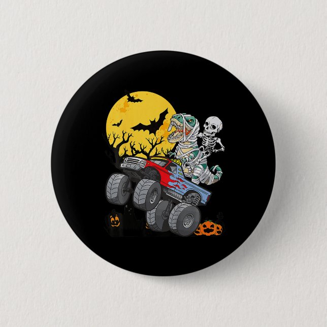 Kids Kids Skeleton Monster Truck Moon Candy Toddle Button (Front)