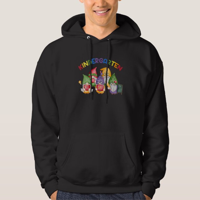 Kids Kindergarten Gnomes Happy First Day Of Back T Hoodie (Front)