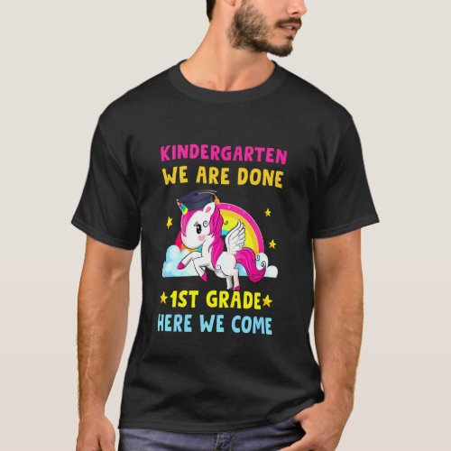 Kids Kindergarten Graduation Magical Unicorn Kindy T_Shirt