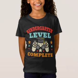Kids Kindergarten Level Complete Graduation Gamer  T-Shirt
