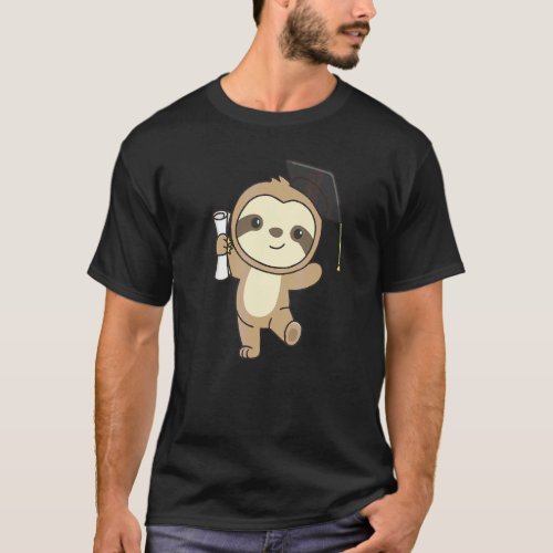 Kids Kindergarten Nailed It Sloth Graduation T-Shirt