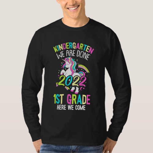 Kids Kindergarten We Are Done Graduation 2022 Cute T_Shirt