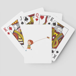 Kids Kite Flying Happy Childhood Poker Cards