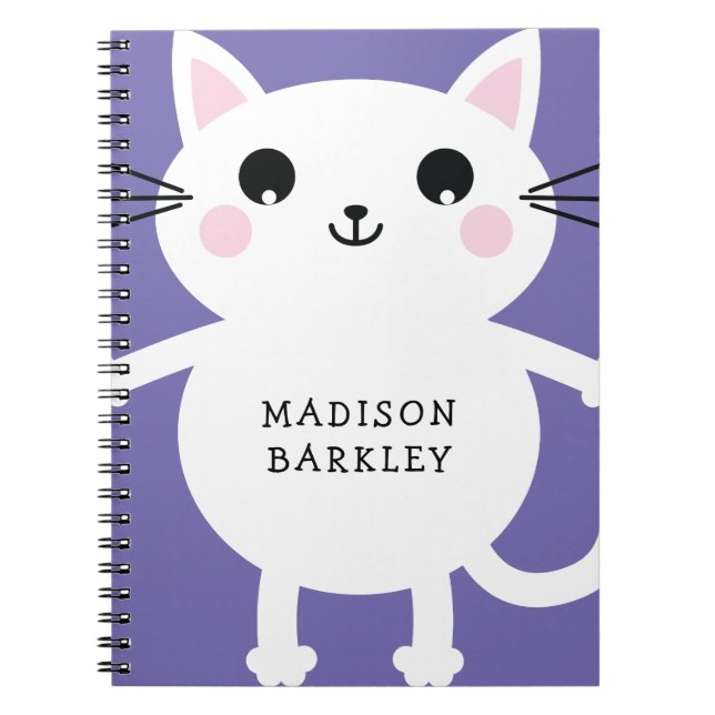 Kids Kitty Cat Cute Notebook (Front)